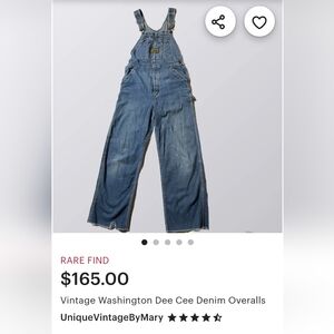Vintage Denim Overalls - Blue